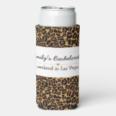 Bachelorette Bruid Boujee Trendy Luipaard Print (Seltzer Achterkant)