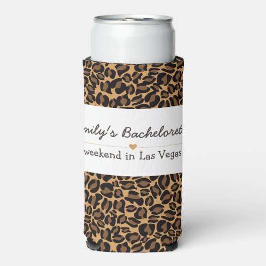 Bachelorette Bruid Boujee Trendy Luipaard Print (Seltzer Voorkant)