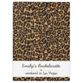 Bachelorette Bruid Boujee Trendy Luipaard Print Klembord (Achterkant)