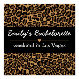 Bachelorette Bruid Boujee Trendy Luipaard Print Perfect Poster