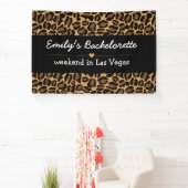 Bachelorette Bruid Boujee Trendy Luipaard Print Spandoek (Insitu)