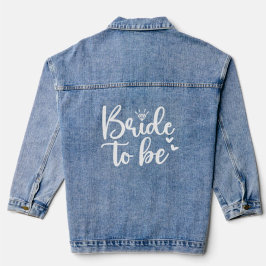 Bachelorette bruid om denim jas denim jacket