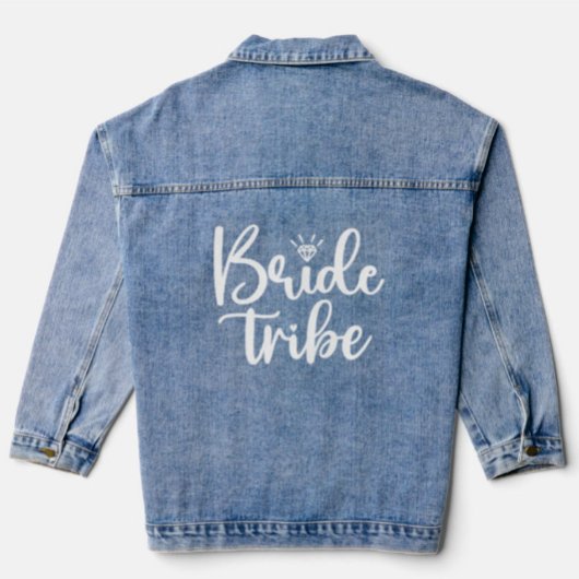Bachelorette bruid om denim jas jacket