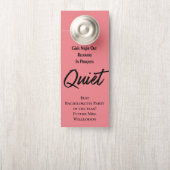 Bachelorette Bruid Party Rustig Teken Roze Zwart (Op knop)