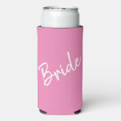 Bachelorette/bruiloft - Roze en wit - bruid - (Seltzer Achterkant)