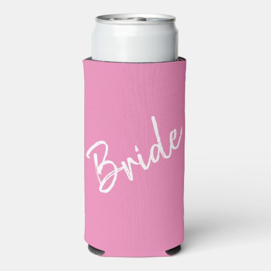 Bachelorette/bruiloft - Roze en wit - bruid - (Seltzer Achterkant)