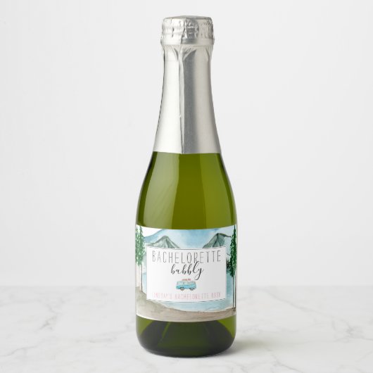 Bachelorette Bubbly Mousserende Wijn Label Sparkling Wijnetiket (Voorkant)