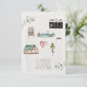 Bachelorette Camping Glamping Trip Bedankkaart (Staand voorkant)