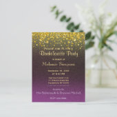 Bachelorette | Carte Gold et Purple moderne (Debout devant)