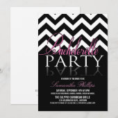 Bachelorette Chevron Party Invitations (Devant / Derrière)