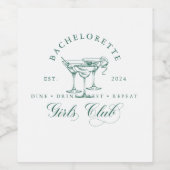 Bachelorette Club Étiquette à vin (Étiquettes simples)