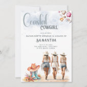 Bachelorette Coastal Cowgirl Invitation Itinéraire (Devant)