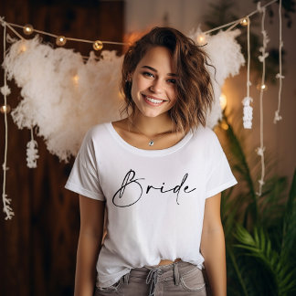  Bachelorette con guión corto de novia/sudores de  T-shirt