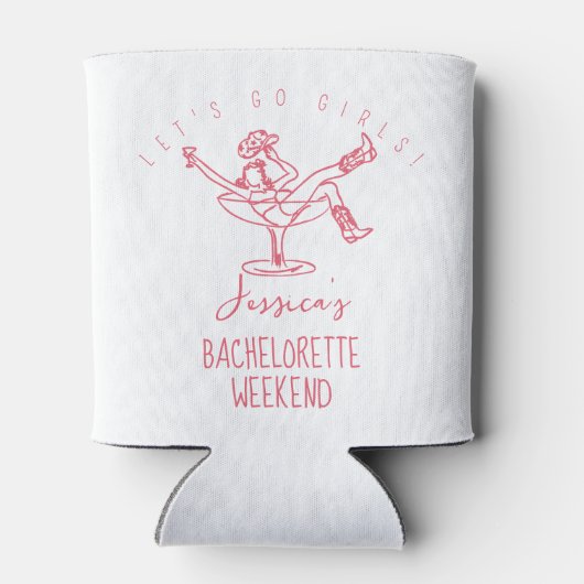 Bachelorette coozie aangepaste naam laatste rodeo  (Achterkant)