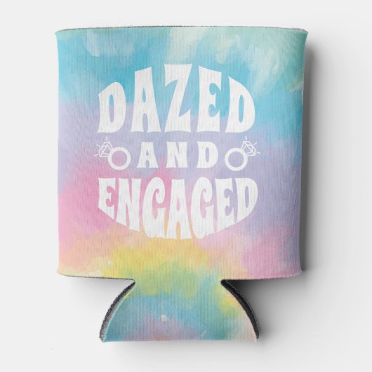 Bachelorette Dazed and Engaged Stropdas-Dye Koelbo Blikjeskoeler (Voorkant)