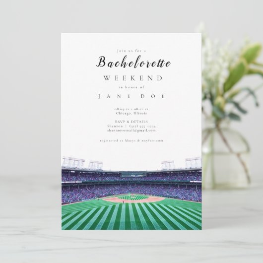 Bachelorette de baseball Invitation (Debout devant)