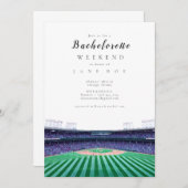 Bachelorette de baseball Invitation (Devant / Derrière)