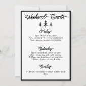 Bachelorette de camp noir et blanc Invitation (Dos)