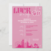 Bachelorette de Las Vegas Invitation et Itinéraire (Devant)