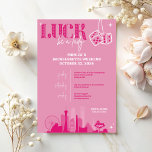 Bachelorette de Las Vegas Invitation et Itinéraire<br><div class="desc">Customisez cette invitation et Itinéraire Las Vegas Bachelorette Party "Luck be a Lady" pour correspondre à vos détails de voyage! Cette invitation rose vif ravira vos invités pour ce voyage unique à Las Vegas,  Nevada !</div>