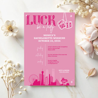 Bachelorette de Las Vegas Invitation et Itinéraire