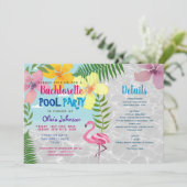 Bachelorette de piscine Invitation (Debout devant)