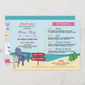 Bachelorette de rondweg van het Vrijgezellenfeest Programma (Voorkant / Achterkant)