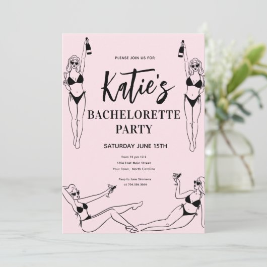 Bachelorette de talon élevé Invitation (Debout devant)