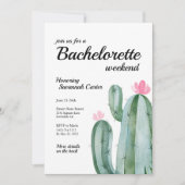 Bachelorette Desert Cactus Invitation de voyage +  (Devant)