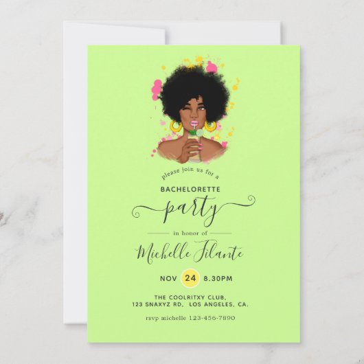 Bachelorette d'été Invitation (Dos)