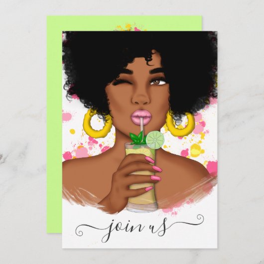 Bachelorette d'été Invitation (Devant / Derrière)