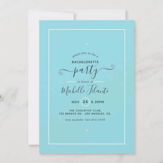 Bachelorette d'été Invitation (Dos)