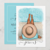 Bachelorette d'été Invitation (Devant / Derrière)