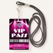 Bachelorette, Diamond ring, partijpas, VIP Badge (Achterkant met draagriem)