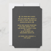 Bachelorette d'or gothique Tarot Party Invitation (Dos)