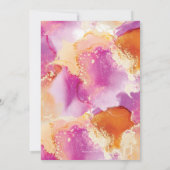 Bachelorette d'or violet Invitation (Dos)