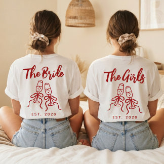 Bachelorette | Elegante Minimalistische Bruidsbrui T-shirt