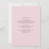 Bachelorette en marbre rose Week-end Invitation (Dos)