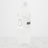 Bachelorette Étiquette de bouteilles d'eau, Hangov (Dos)