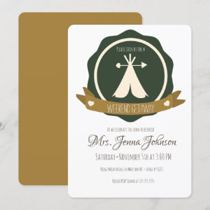 Bachelorette-feest Camping Weekend Tent Badge Kaart