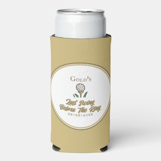 Bachelorette Feest Golfen Goud en Wit (Seltzer Voorkant)