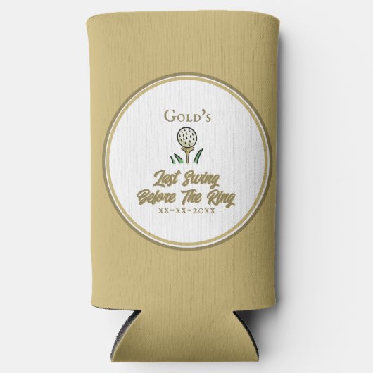 Bachelorette Feest Golfen Goud en Wit (Voorkant)