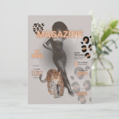 Bachelorette feest mode diva magazine kaart (Staand voorkant)