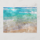 Bachelorette-feest op het strand of tropisch eilan uitnodiging briefkaart (Achterkant)