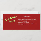 Bachelorette-feestbuspas Kaart (Achterkant)