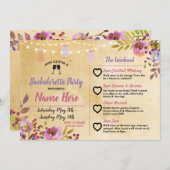 Bachelorette: Floral Jars Pink Wood Programma (Voorkant / Achterkant)