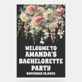 Bachelorette florale en acrylique noire Affiche de (Recto)