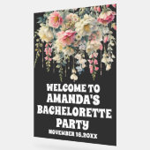 Bachelorette florale en acrylique noire Affiche de (Angle)