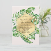 Bachelorette Foliage Tropical Invitation (Debout devant)