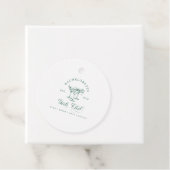 Bachelorette Girl's Club Round Gift Label (In situ)